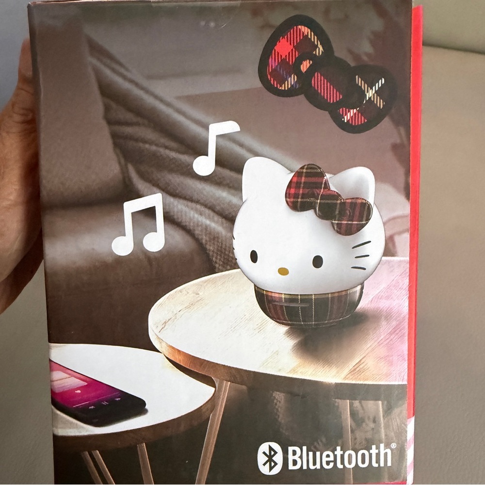 NIB RARE - HELLO KITTY - Bluetooth Speaker. Plaid Version - Wireless - Portable - Picture 2 of 4
